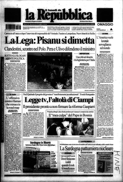 Il lunedì de La repubblica